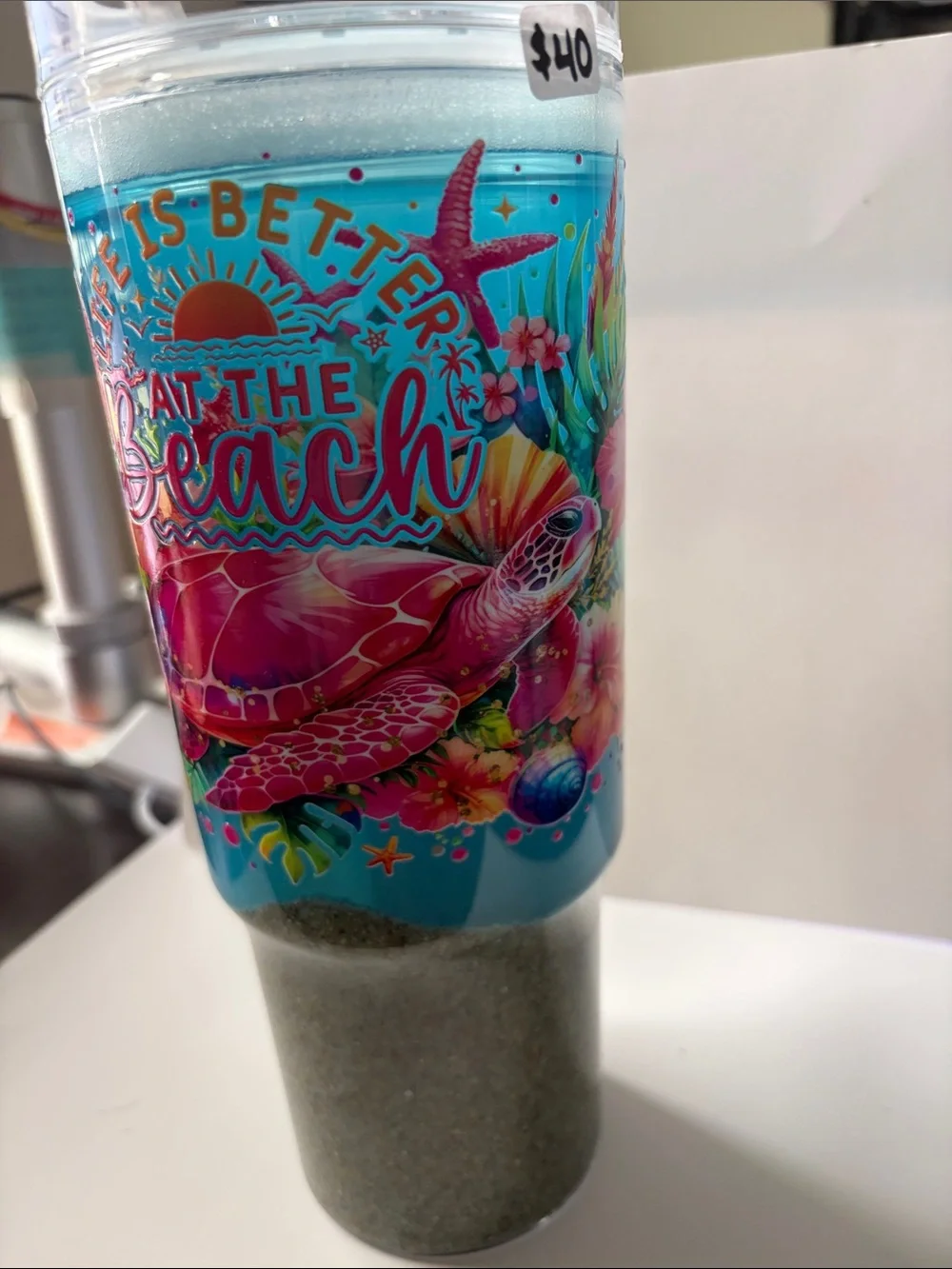 Life Is Better at the Beach 40 oz Beach Fill Tumbler
